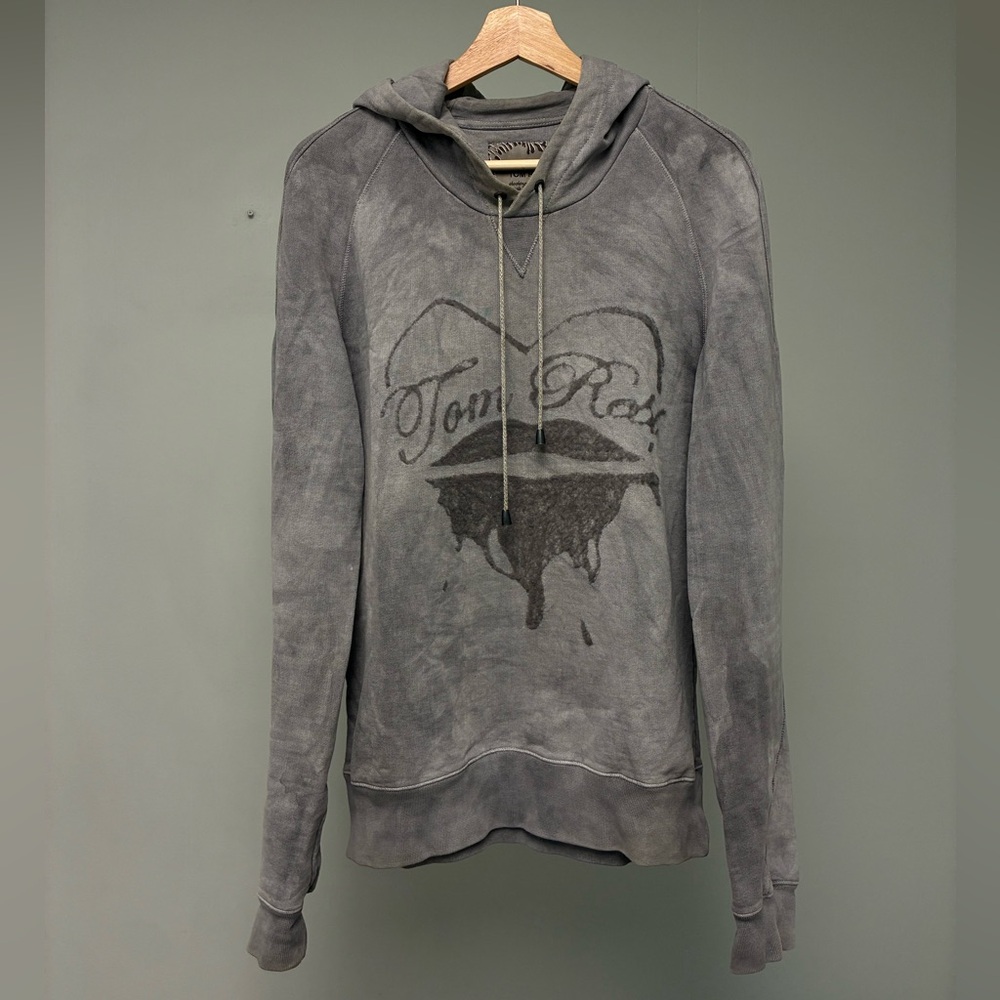 Tom Rebl Hoodie with lips Size medium.